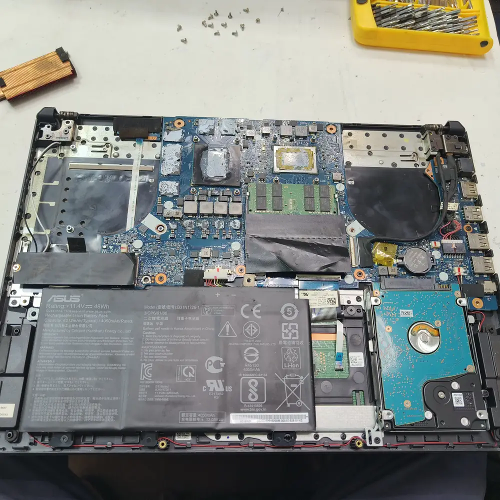ASUS Laptop Open Battery Motherboard Fan