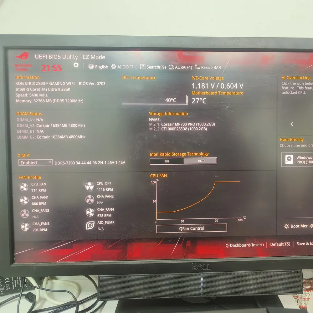 ASUS ROG UEFI BIOS Utility Temperature Monitor Kuwait
