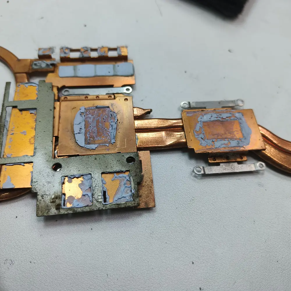 Copper Heatpipe Heatsink Assembly Removed