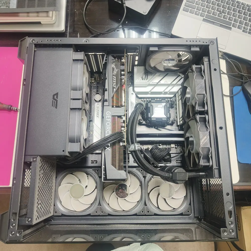 Custom Gaming PC Case Build Interior