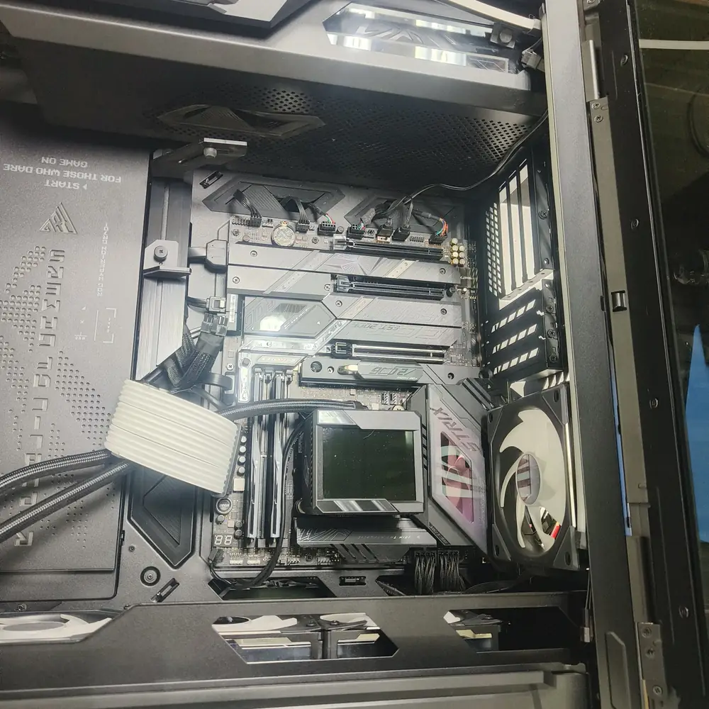 Custom PC Build Motherboard Cables Interior