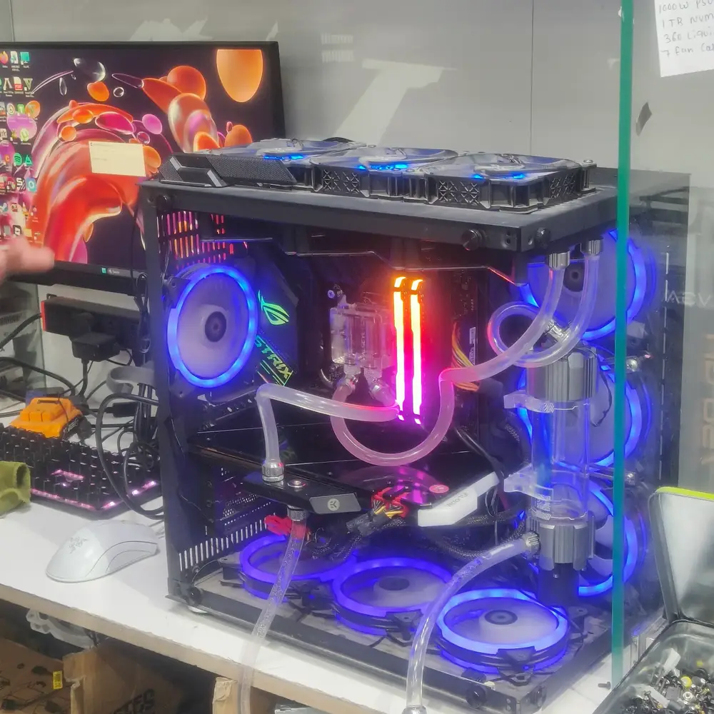 Water cooled gaming PC build
