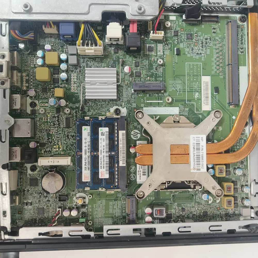 Desktop Motherboard Heatsink RAM Slots HP