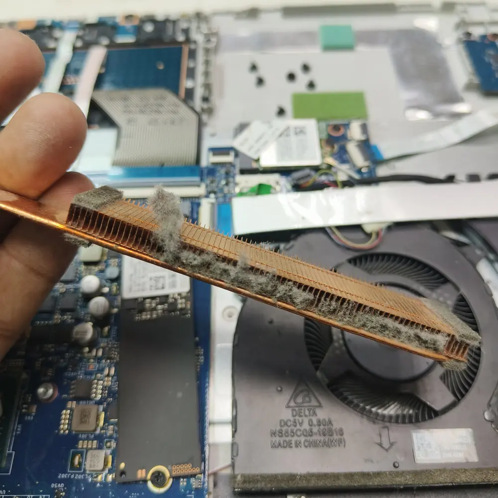 Dusty Copper Heatpipe Laptop Cooling Repair Kuwait