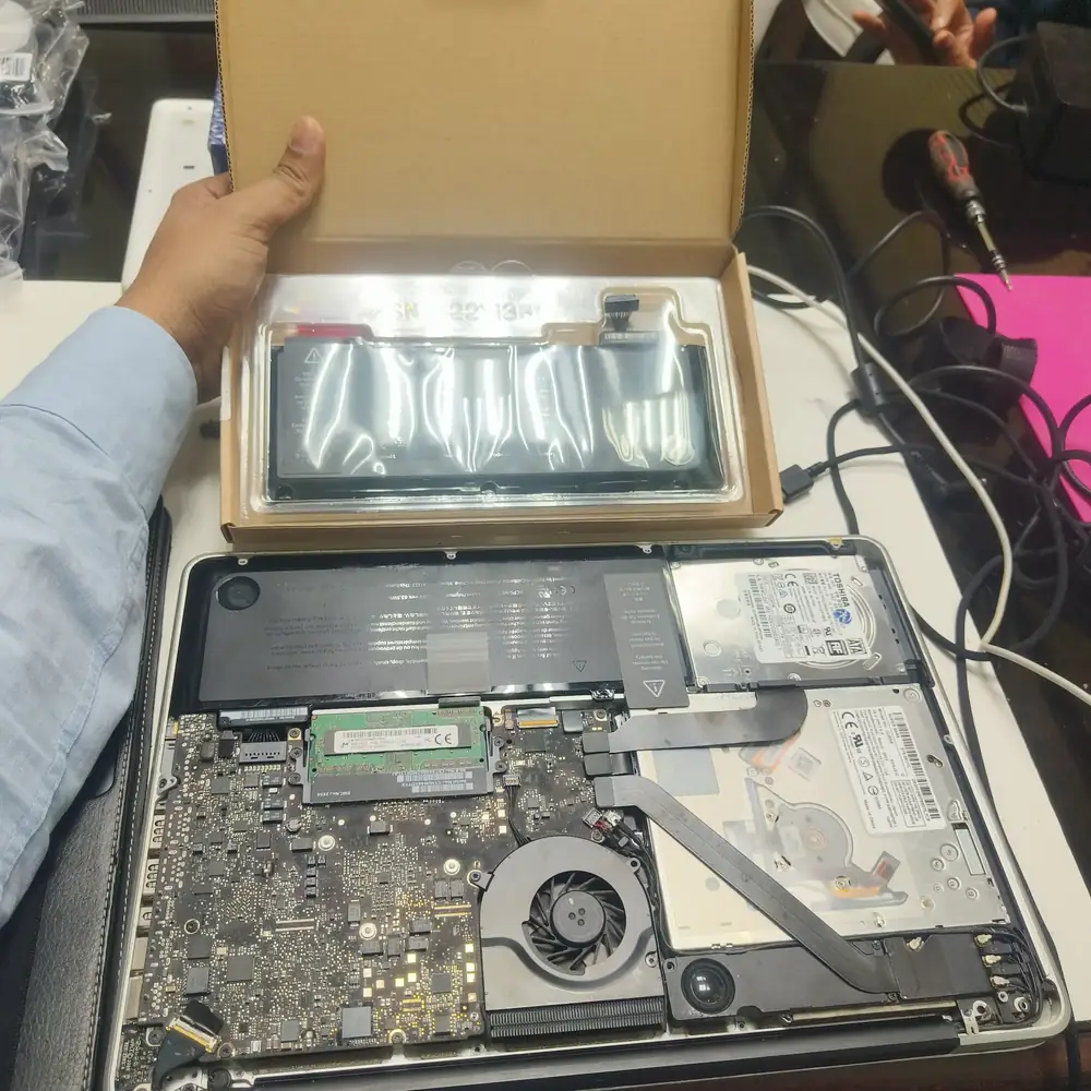 Expanded MacBook Pro battery removal