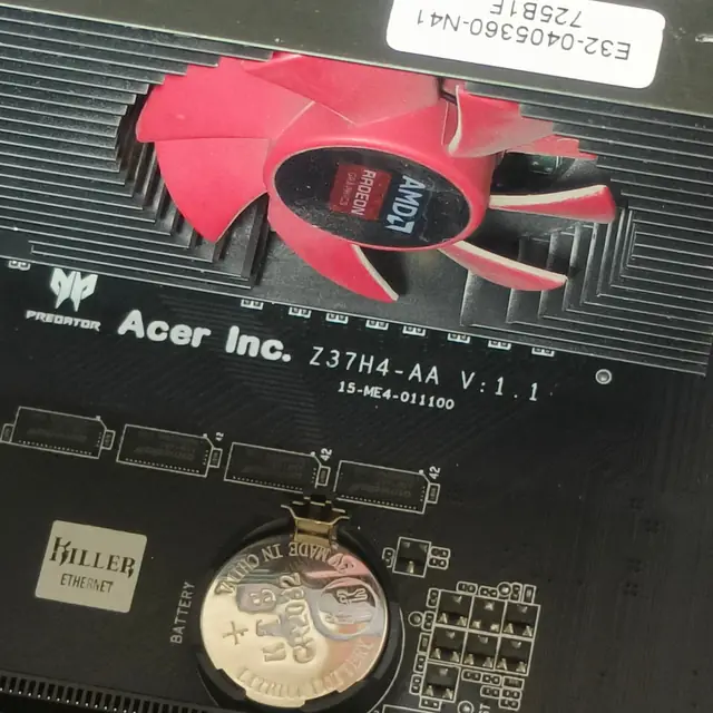 Acer Predator Z37H4-AA motherboard with AMD Radeon graphics card fan in Kuwait