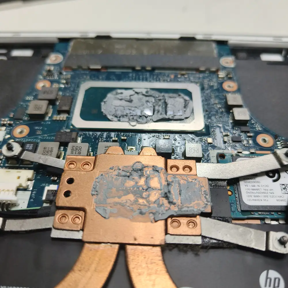 HP Laptop CPU Copper Heatsink Thermal Paste