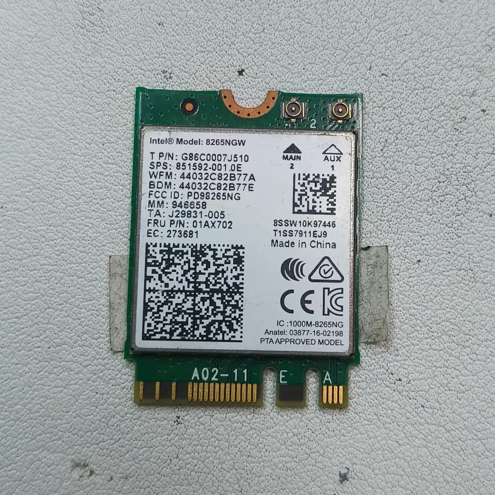 Intel 8265NGW Wi-Fi card