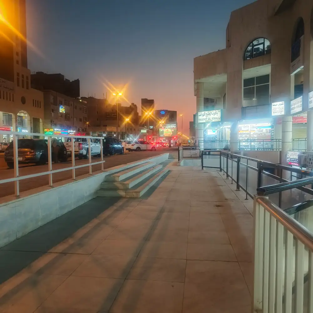 KCROC shop exterior at dusk