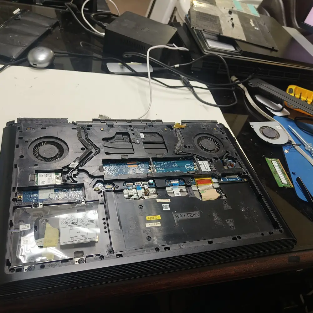 Laptop Back Cover Removed Internals Repair