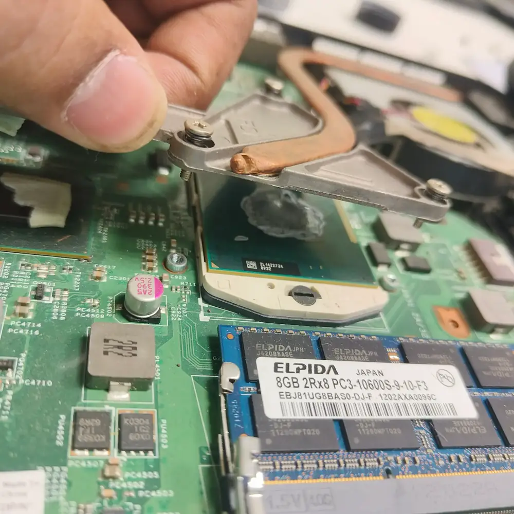 Copper heatsink removal