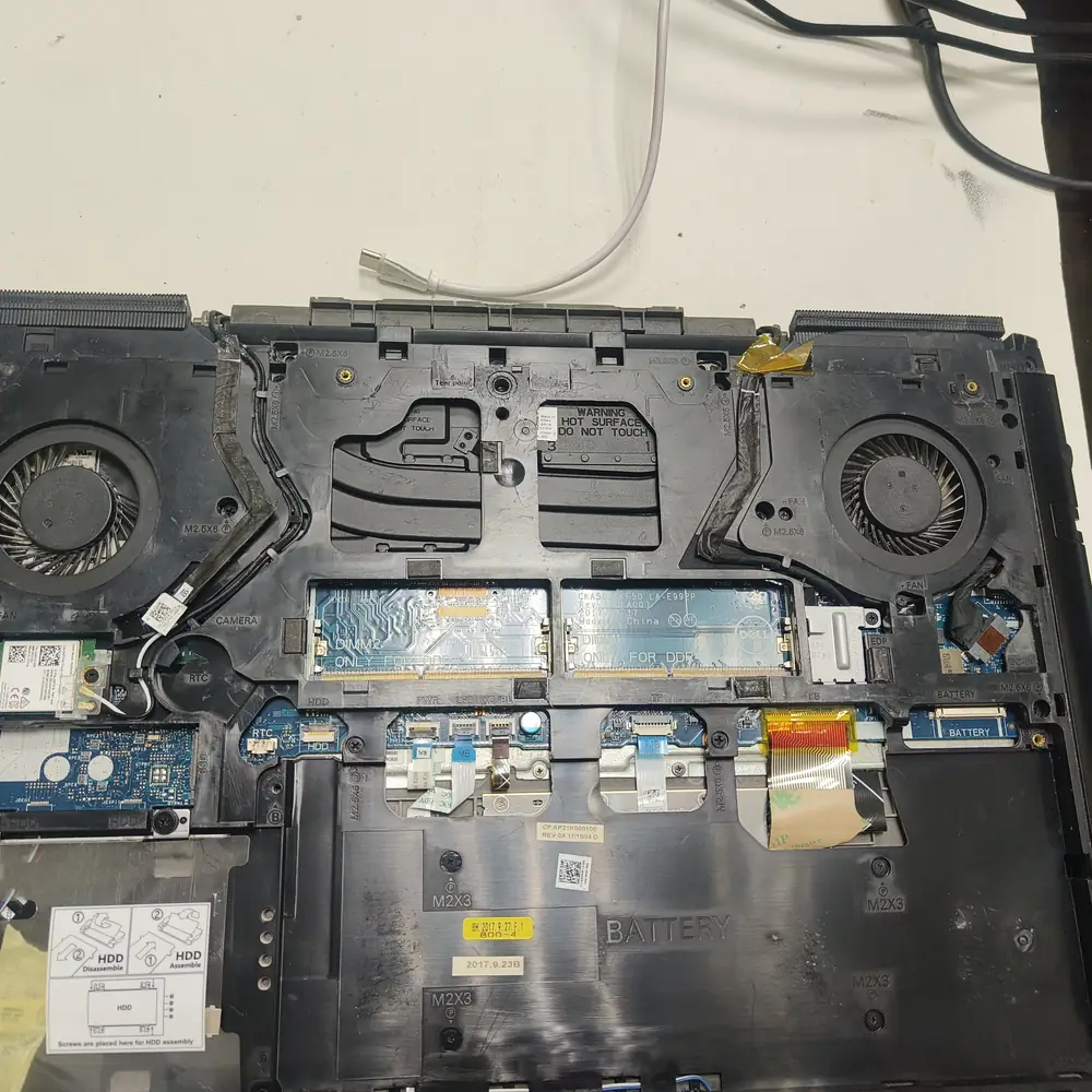 Laptop Dual Fan Heatpipe Keyboard Backplate