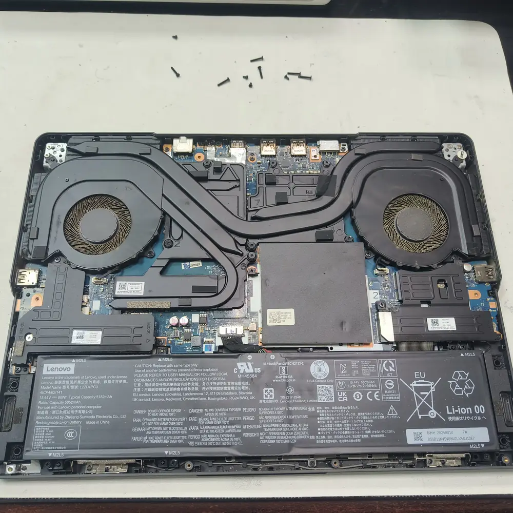 Laptop Dual Heatpipe Battery Open Chassis