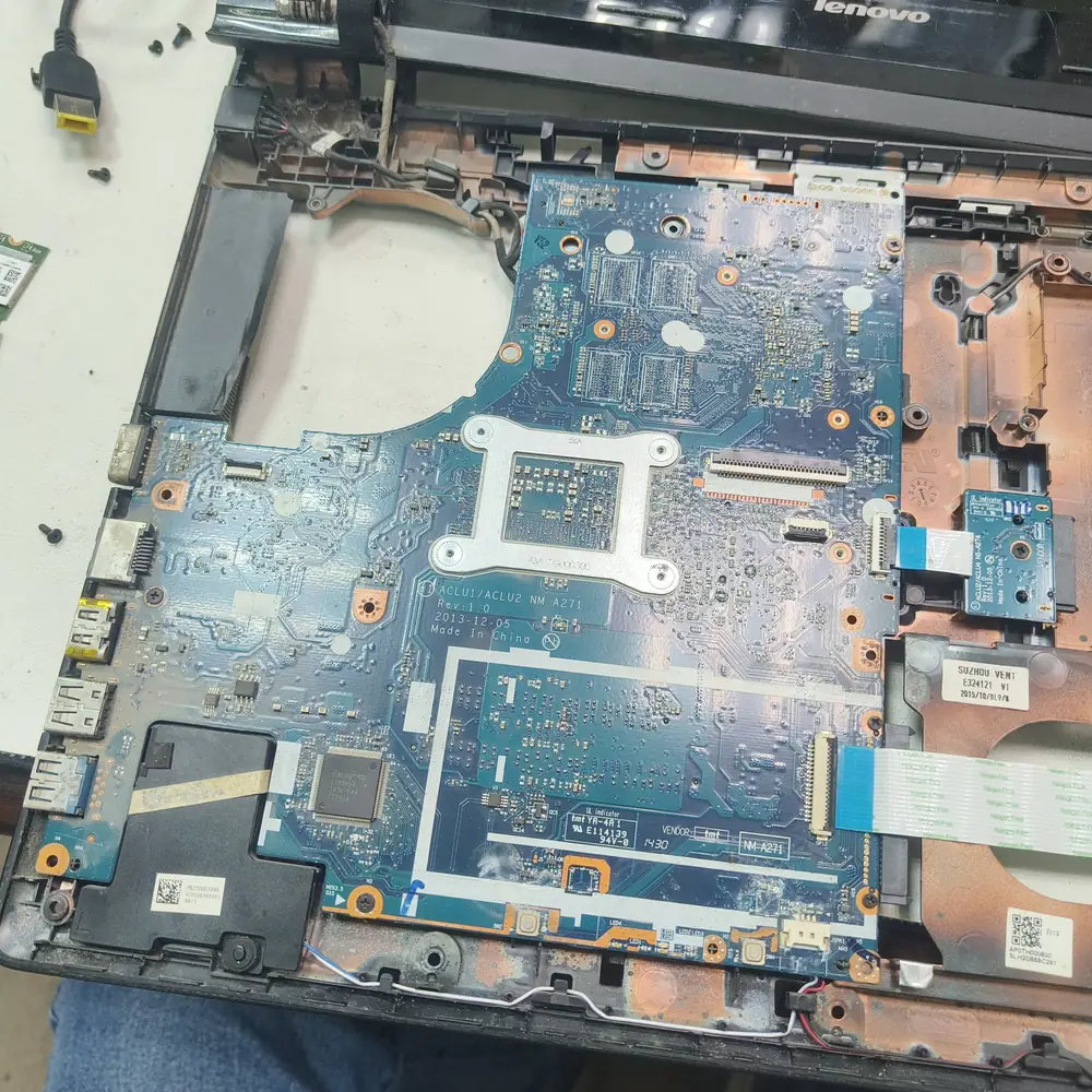 Laptop Motherboard Blue Pcb Heatsink Outline