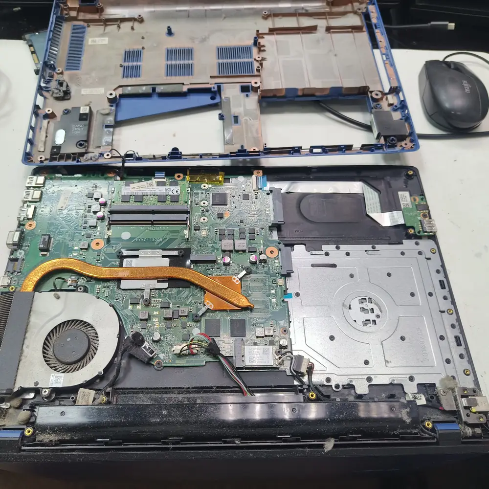Laptop Motherboard Fan Heatpipe Open