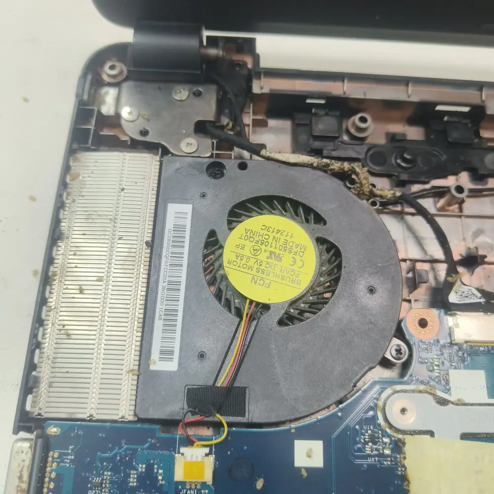 Laptop Motherboard Fan Heatsink Yellow Label