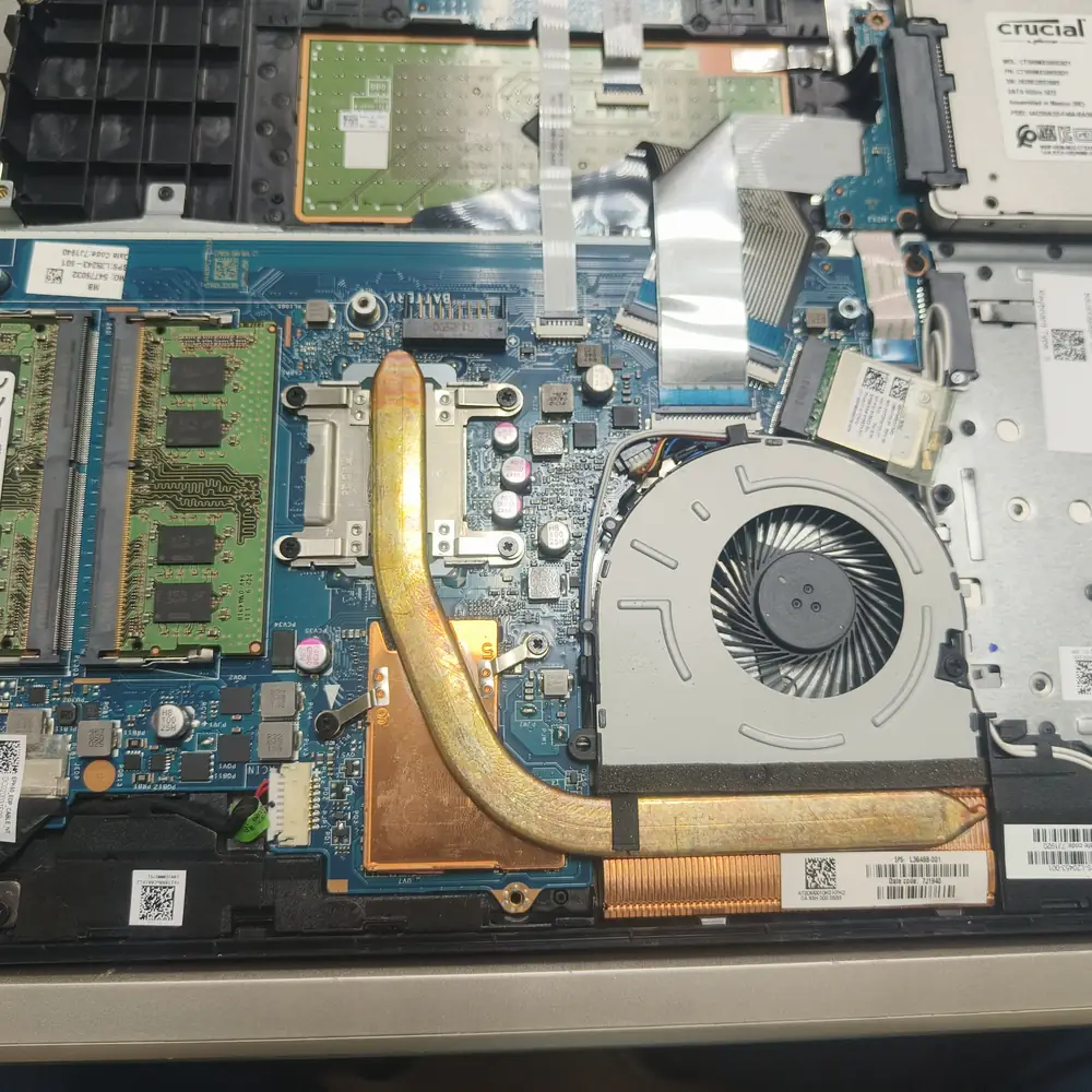 Laptop Motherboard RAM Heatpipe Fan Repair