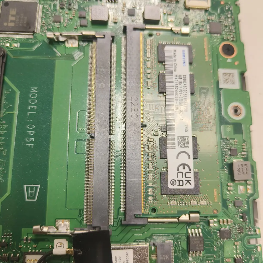 Laptop Motherboard RAM Slot Single Stick